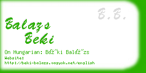 balazs beki business card
